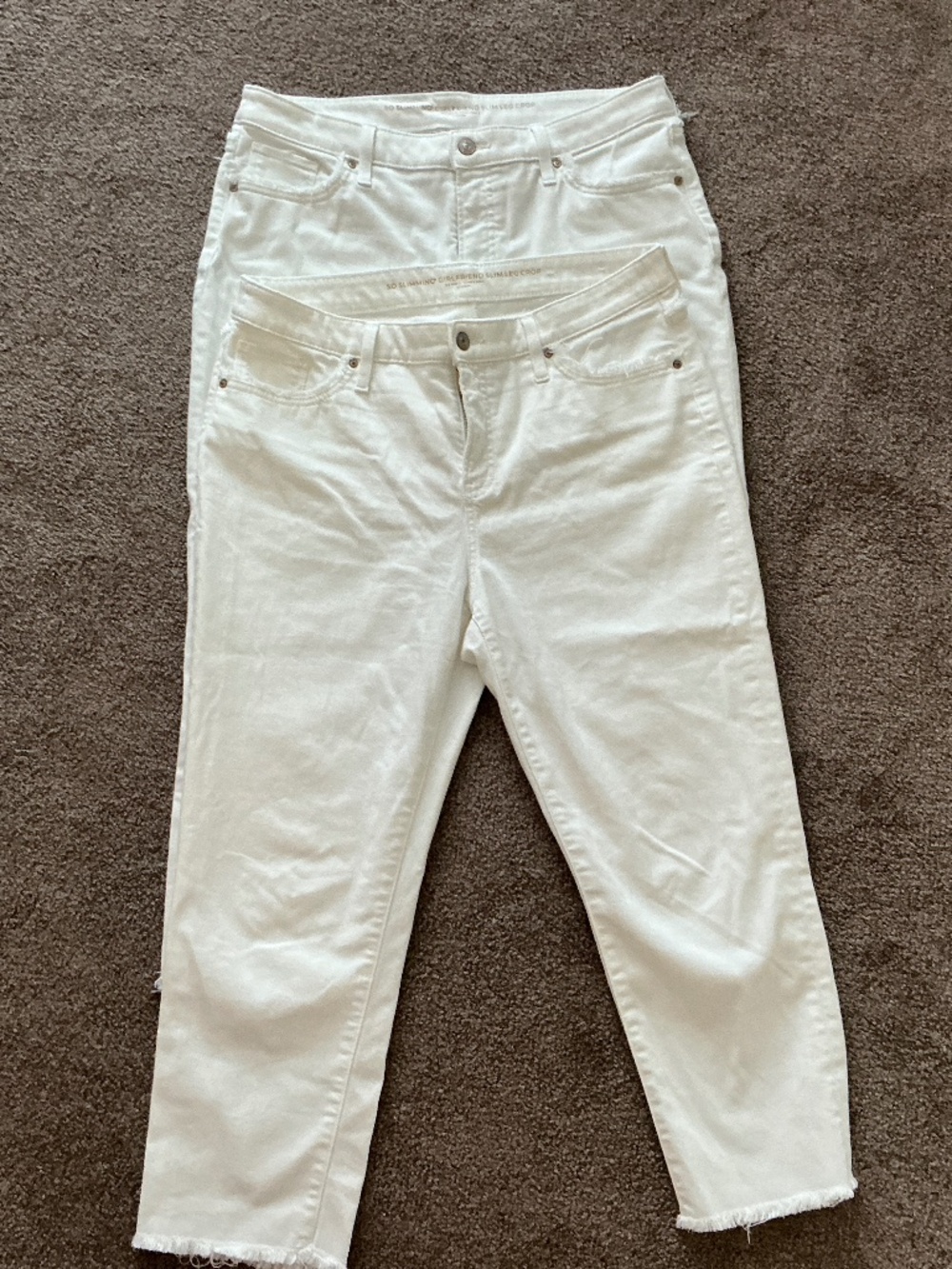 2 pairs Chicos so slim girlfriend slim leg crop